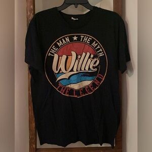 Willie Nelson Graphic Black T-Shirt